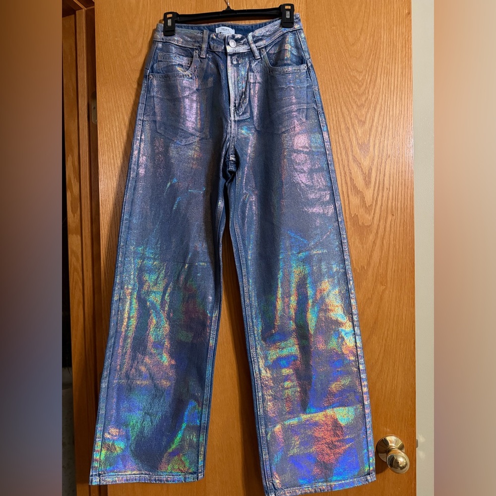 Forever 21 Iridescent Denim Jeans